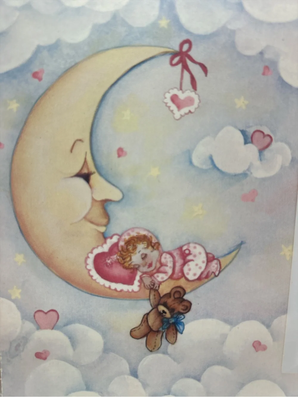Ultra Frame Baby Nursery Picture Frame Moon Teddy Bear Clouds 5x3.5 Tabletop
